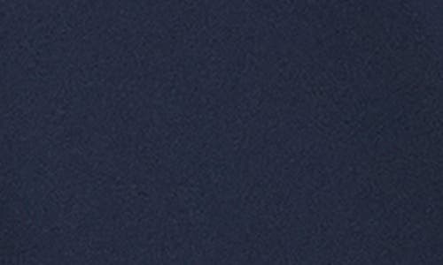 Calvin Klein Asymmetric Neck Belted Fit & Flare Midi Dress In Blue