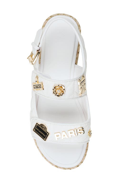 Karl Lagerfeld Paris Charlay Rue Pins Slingback Sandal In Bright White