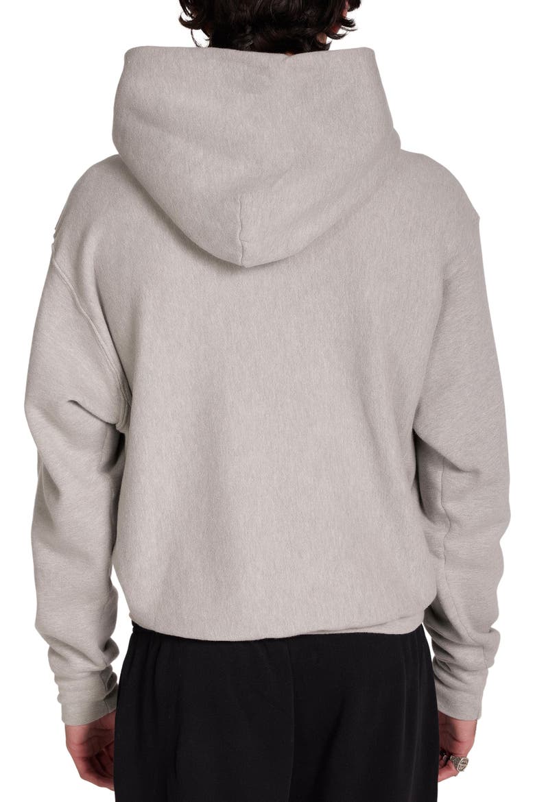HeavyWeight Cropped Hoodie, Alternate, color, Heather Grey