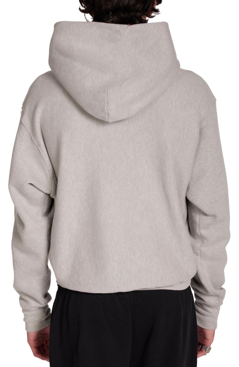 Les Tien HeavyWeight Cropped Hoodie, Alternate, color, Heather Grey