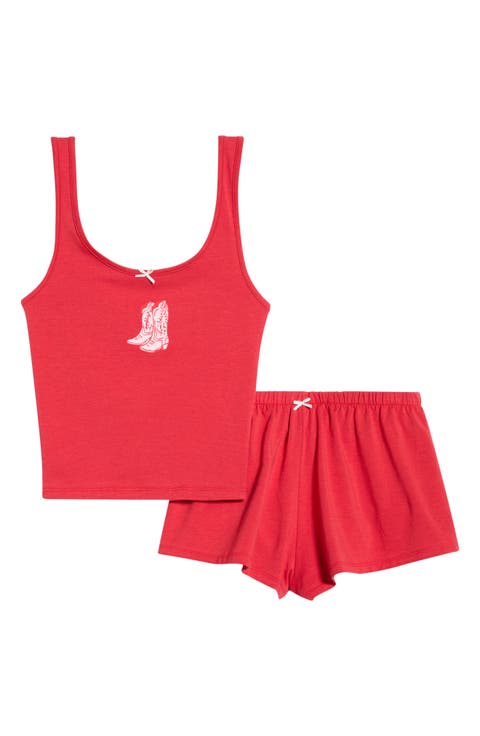 Tank Top & Shorts Pajama Set