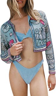 NASTY GAL Celestial Placement Beaded Jacket