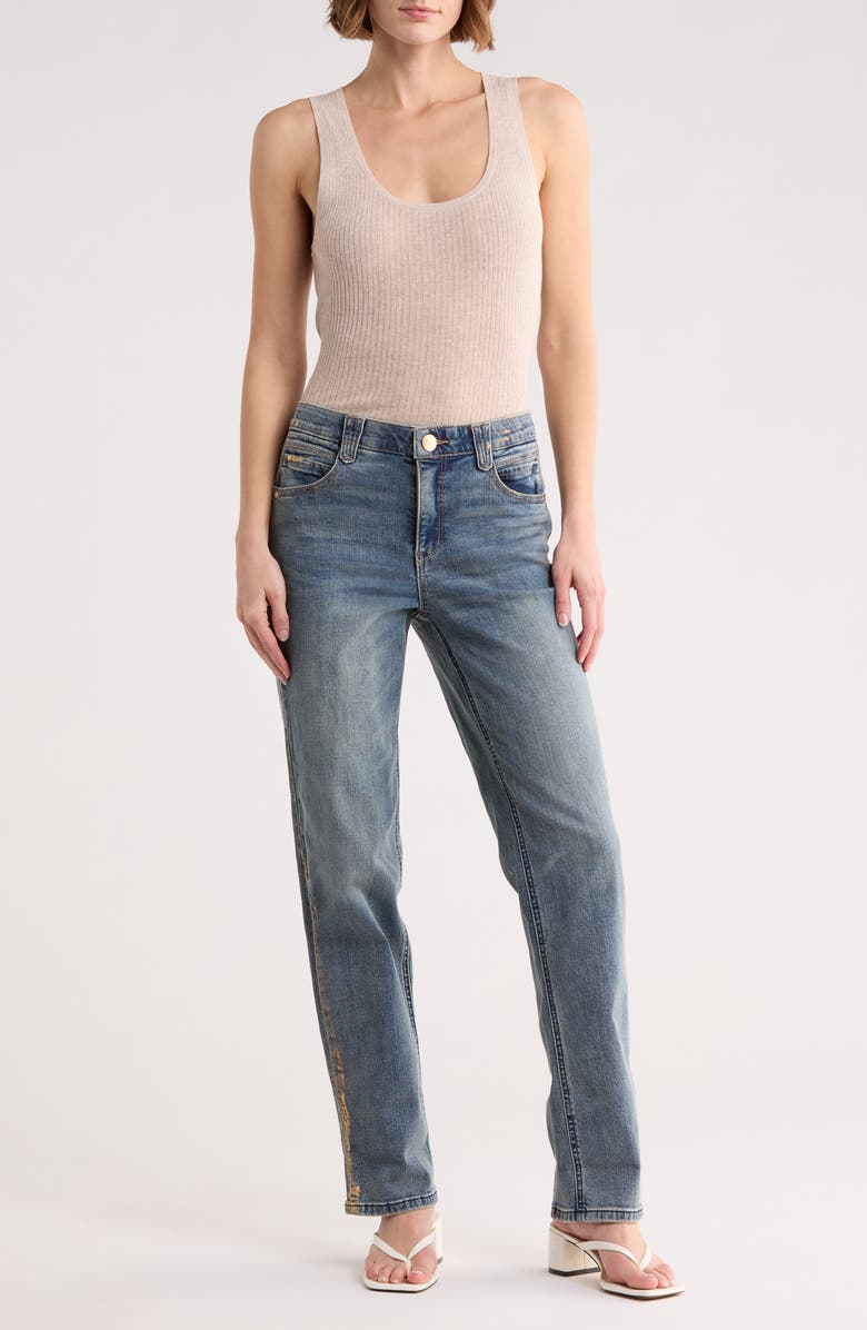 Democracy AbSolution High Waist Boyfriend Jeans, Main, color, Mid Blue Artisanal
