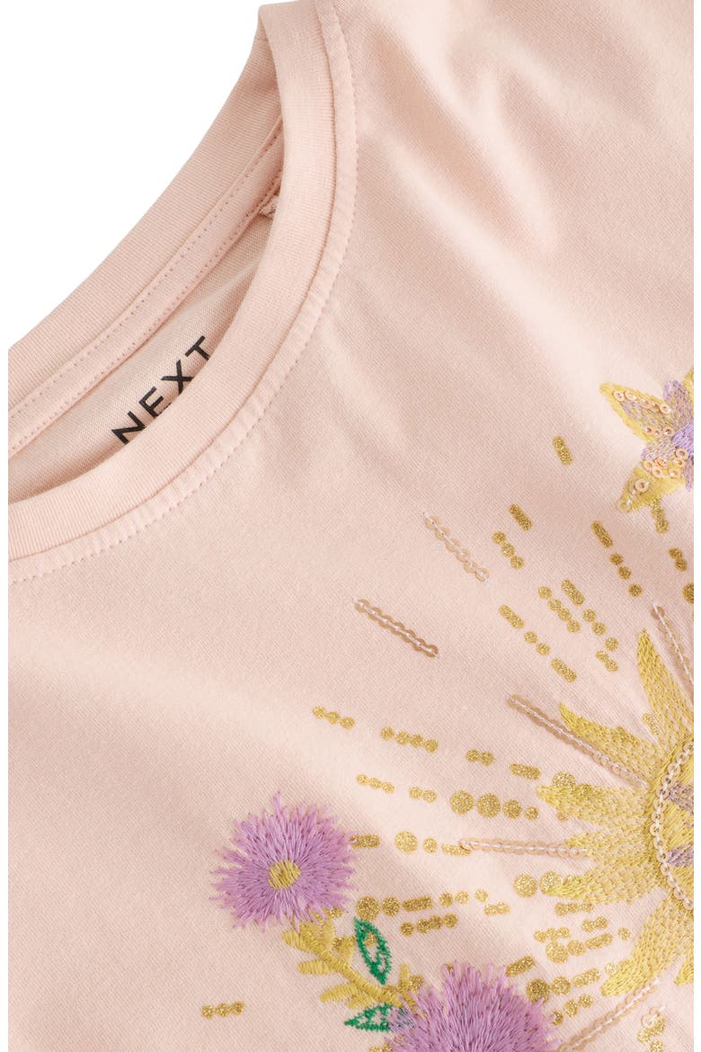 Sequin Embellished Unicorn Graphic Cotton T-Shirt, Alternate, color, PINK