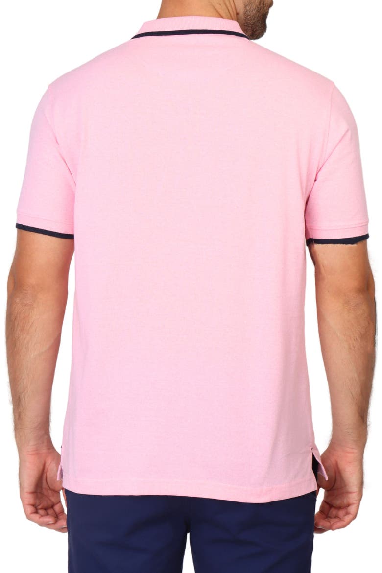 Micro Tipped Jersey Knit Polo, Alternate, color, LIGHT PINK