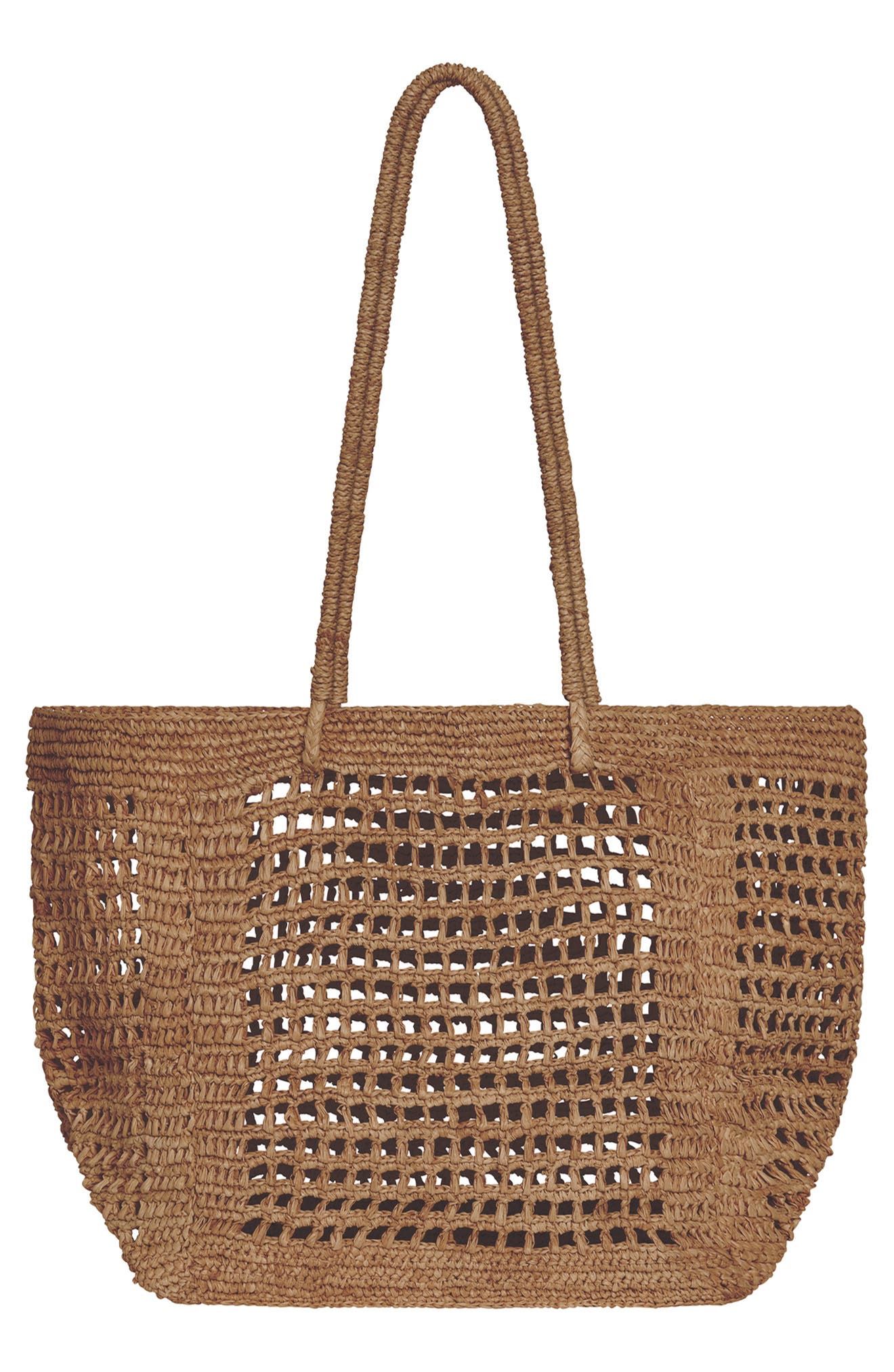 Vitamin A<sup>®</sup> Ora Raffia Tote, Main, color, Caramel