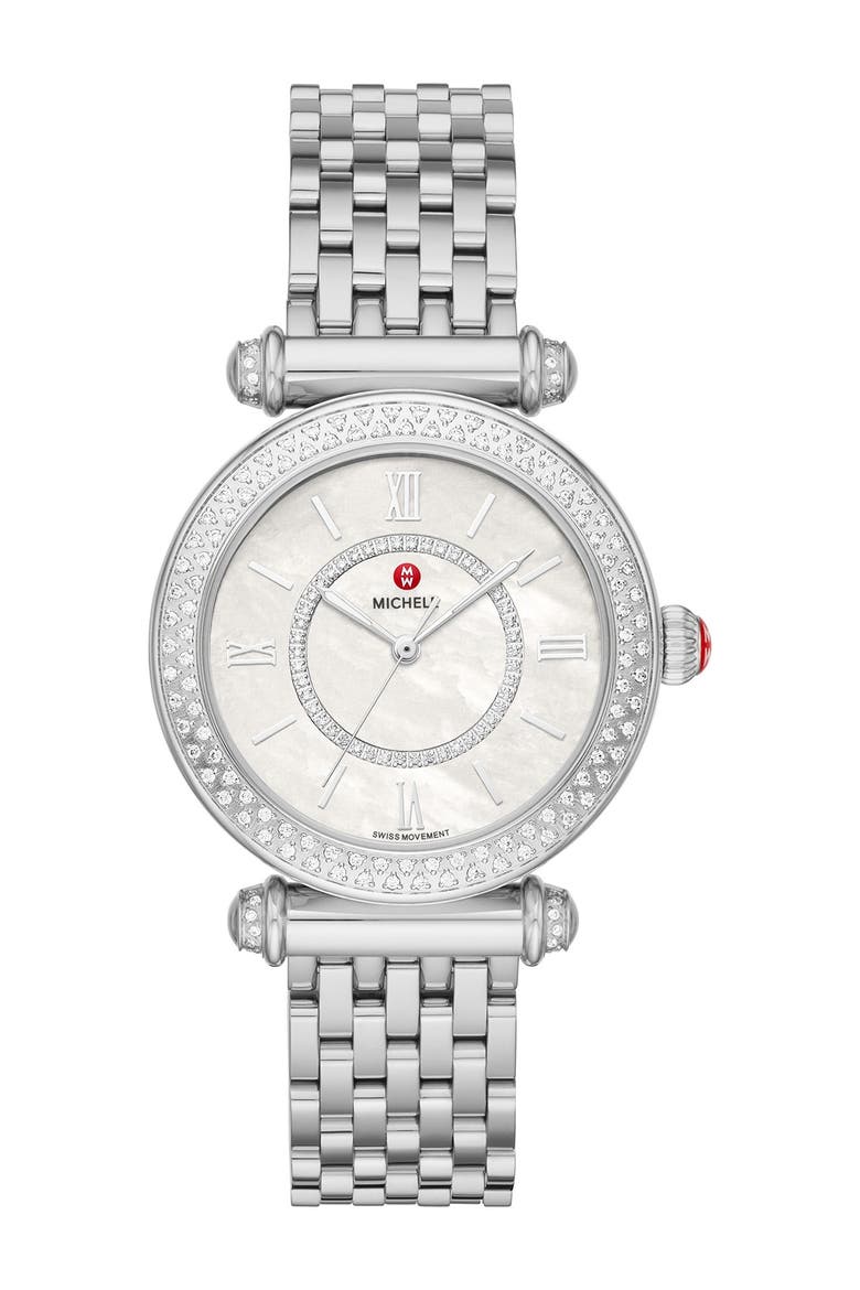 Women's Caber Diamond Bracelet Watch, 35mm - 0.19 ctw, Main, color, NO COLOR