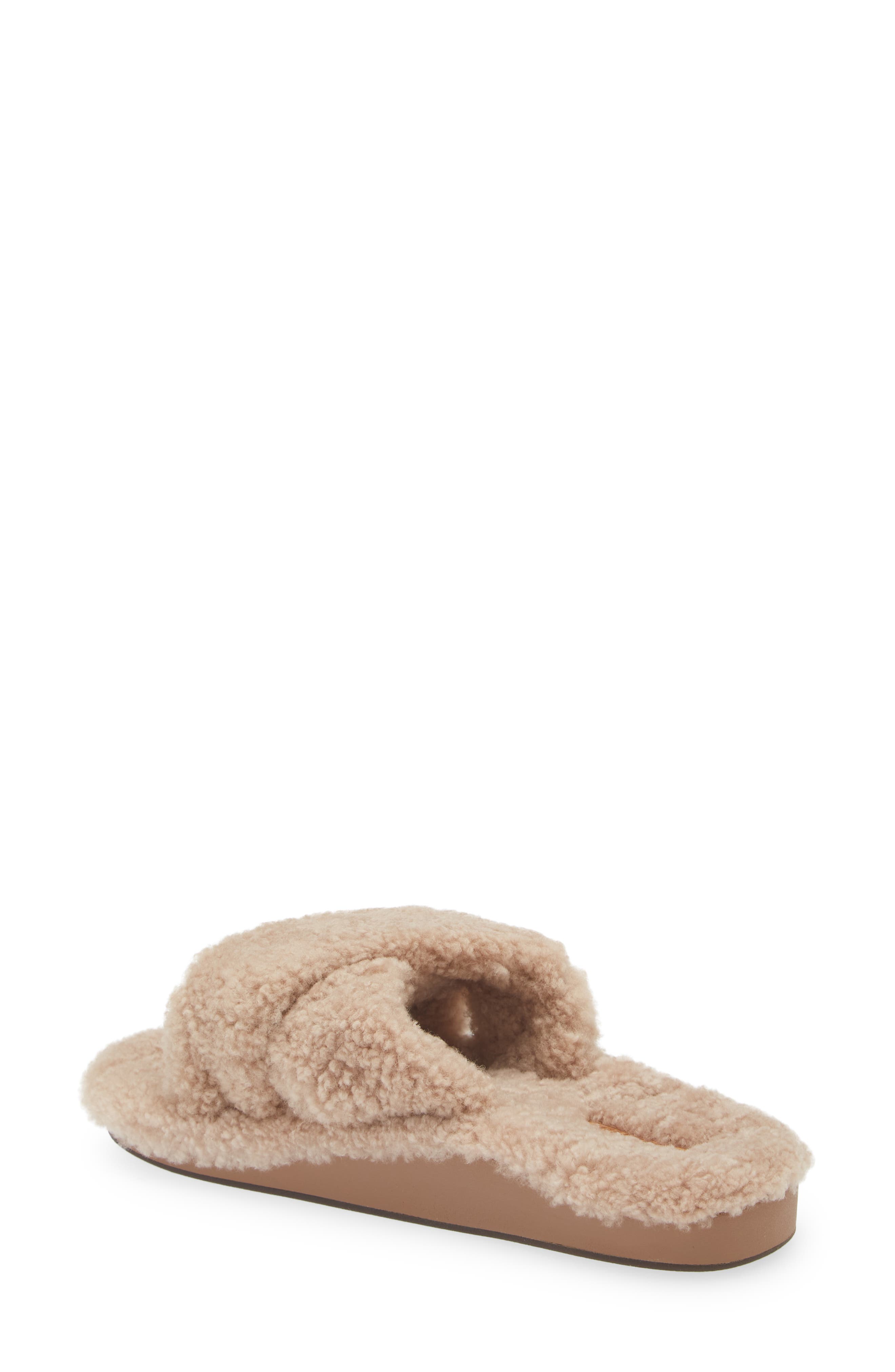 Hila Heu Genuine Shearling Slipper, Alternate, color, TAN / TAN