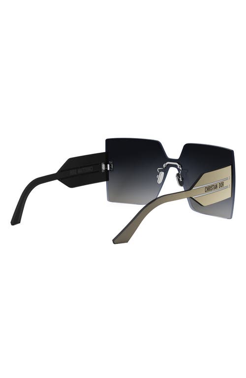 Dior 'club M5u Rectangular Shield Sunglasses In Shiny Palladium/gradient