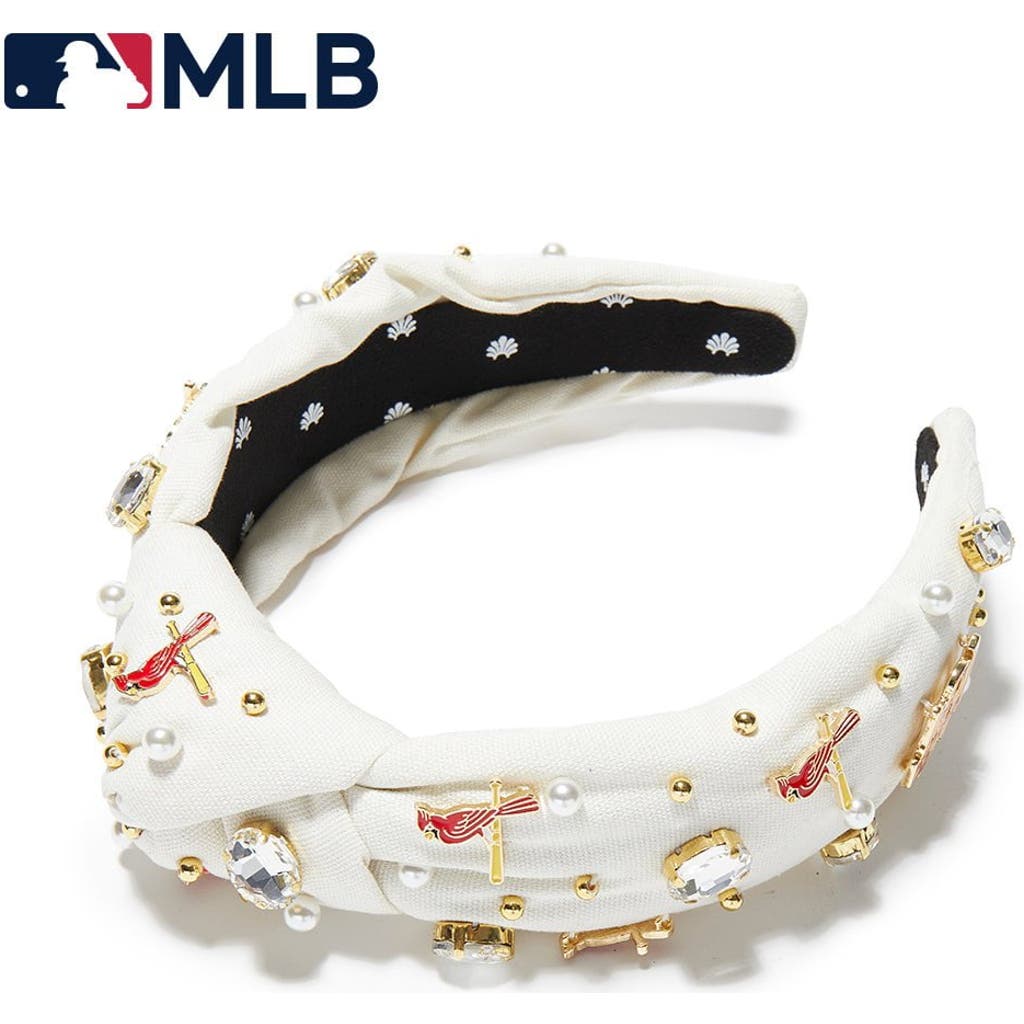 Lele Sadoughi Mlb St.louis Cardinals Embellished Headband In Yellow