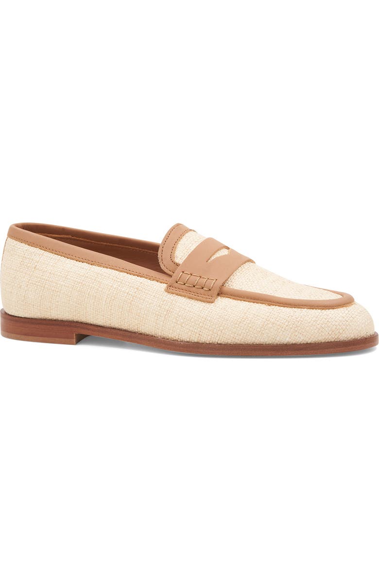 Bruno Magli Lixia Penny Loafer, Main, color, Natural Raffia