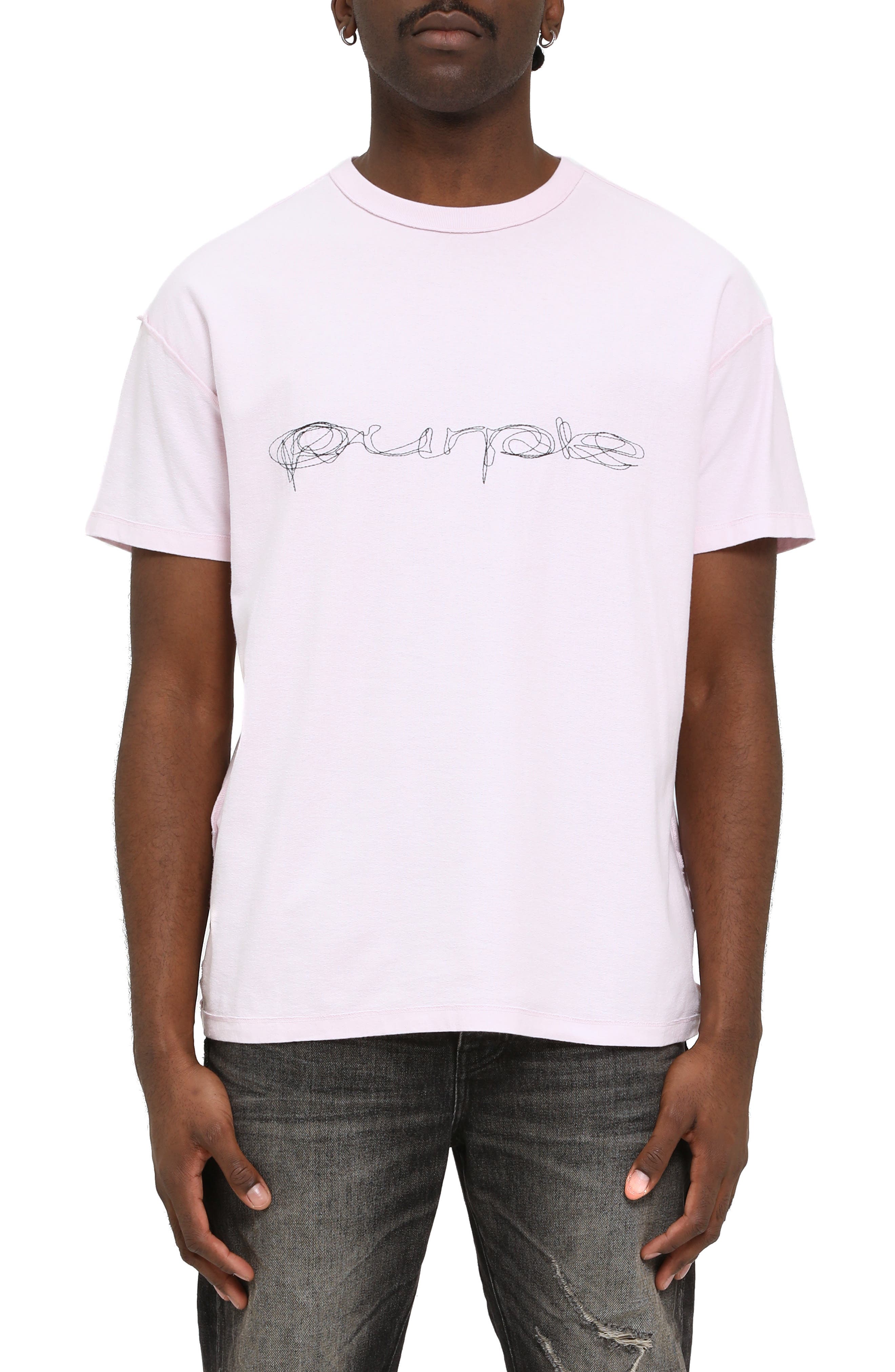 Inside Out Texture Cotton Jersey Graphic T-Shirt
