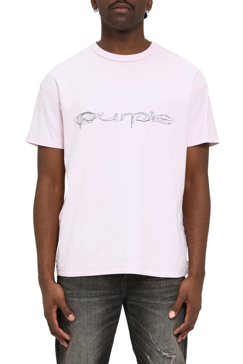Inside Out Texture Cotton Jersey Graphic T-Shirt, Main, color, PINK