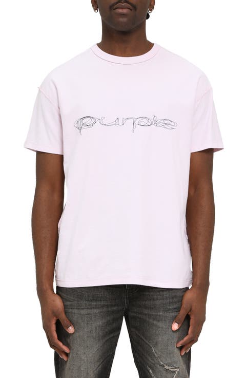 Tシャツ・カットソー PURPLE BRAND Men T Shirts P117HFGT125IVORY Yellow metro-fusion-purple-brand-