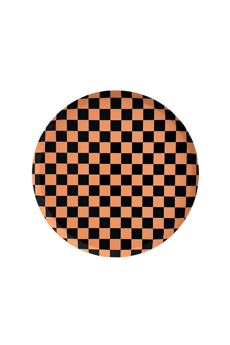 Checkered Halloween Plates, Main, color, Large Dinner Plates - 10"