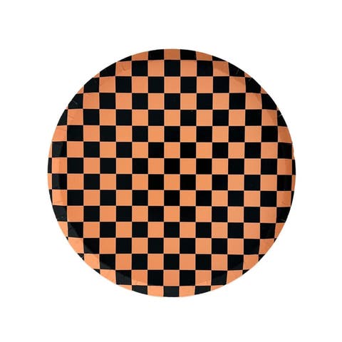 Checkered Halloween Plates