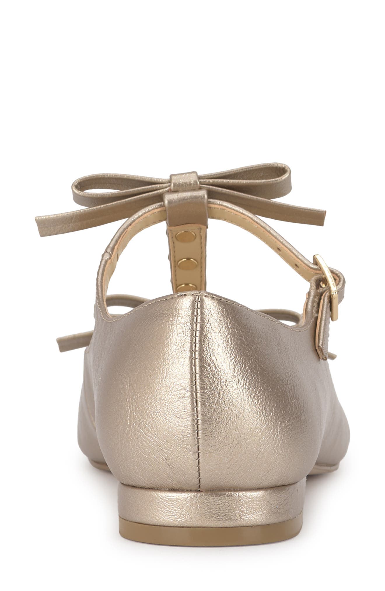 Jessica Simpson Jolliya T-Strap Flat, Alternate, color, Gold