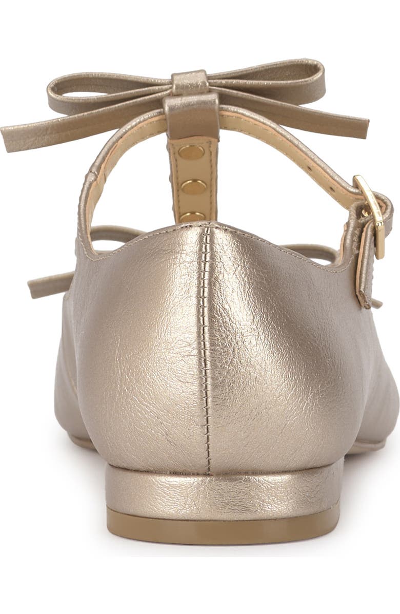 Jessica Simpson Jolliya T-Strap Flat, Alternate, color, Gold