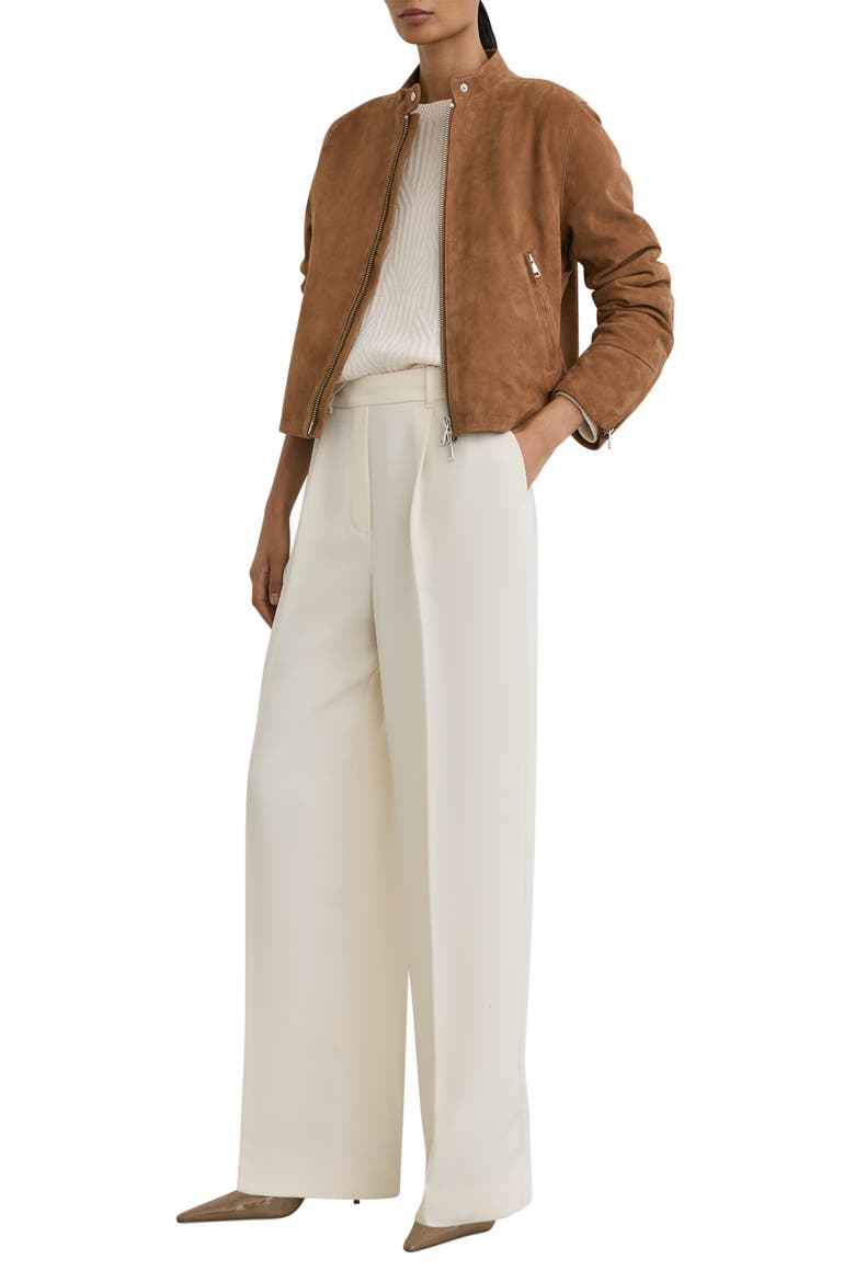 Erin Leather Jacket, Alternate, color, COGNAC BROWN