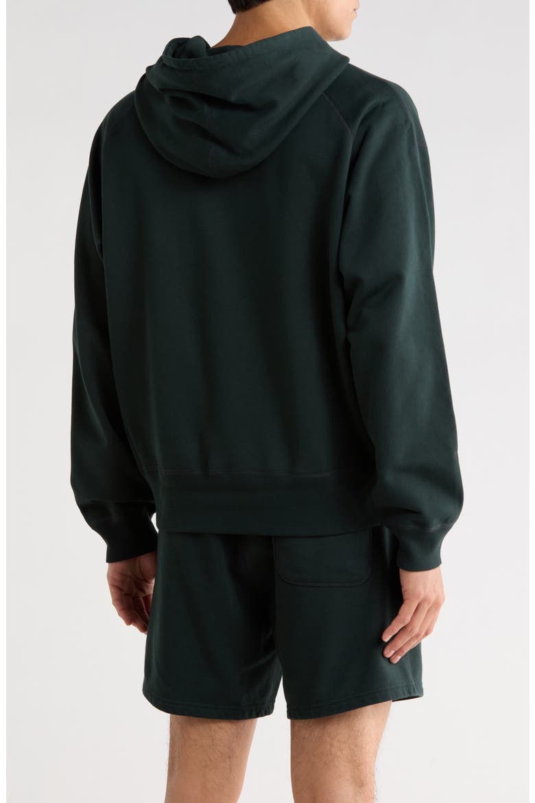 Midweight Terry Relaxed Hoodie, Alternate, color, PETROL
