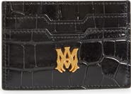 AMIRI Croc Embossed Leather Card Holder
