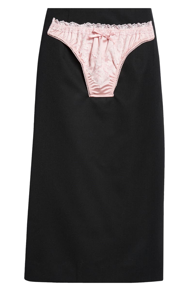 Vaquera Panty Front Pencil Skirt, Alternate, color, Black