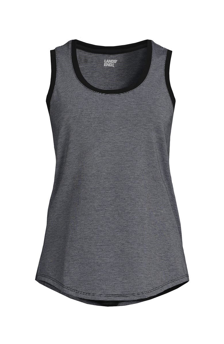 Lands' End Sleeveless Power Performance Scoop Neck Curved Hem Tunic Tank, Alternate, color, 
