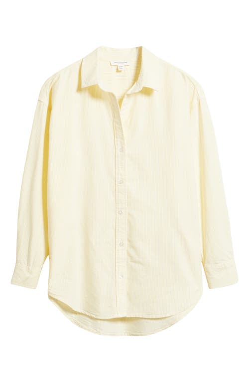 Beachlunchlounge Stripe Oversize Shirt In Brown