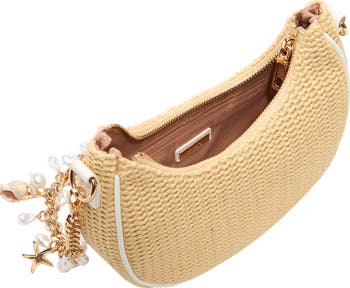 即ゲット★【ALDO】ビーチ グロー チャーム ショルダー バッグ ALDO Beach Glow X Woven Shoulder Bag | Nordstrom