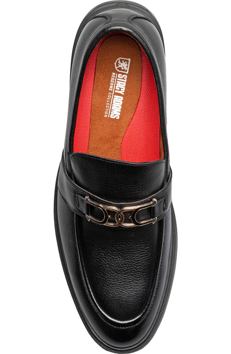 Stacy Adams Todridge Apron Toe Bit Loafer, Alternate, color, Black Tumble