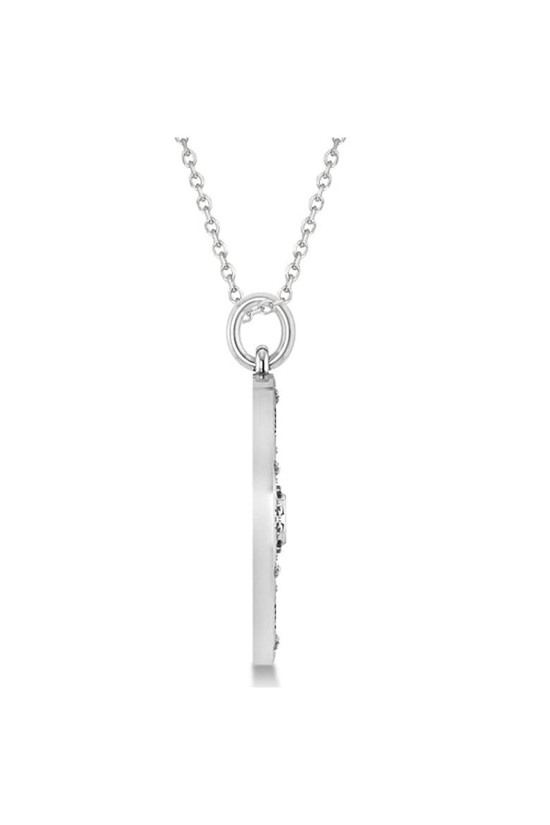 Compass Necklace Pendant Diamond Accented 14k, Alternate, color, Diamond, White Gold