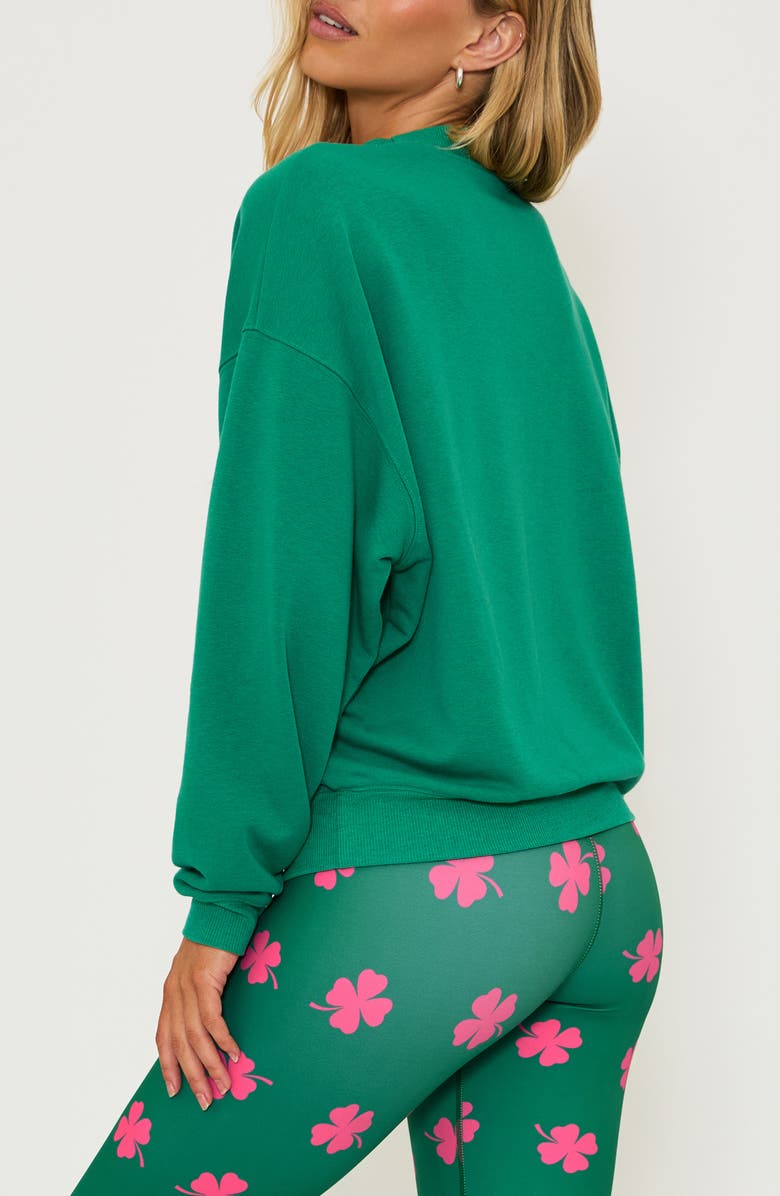 Beach Riot Devyn Oversized Sweatshirt, Alternate, color, Lucky Clover