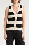 Sanctuary Stripe Cotton Sweater Vest