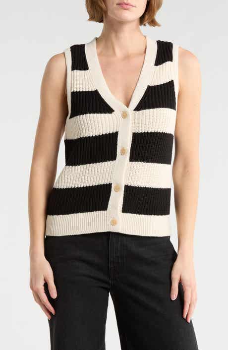 Sanctuary Stripe Cotton Sweater Vest