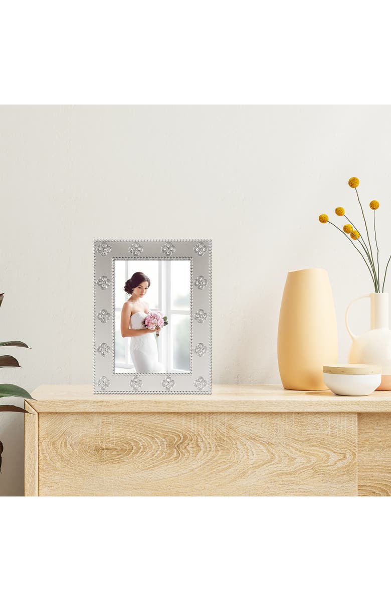 Lawrence Frames Crystal Clover Picture Frame, Alternate, color, Silver