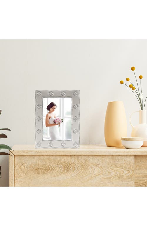 Lawrence Frames Crystal Clover Picture Frame In Silver