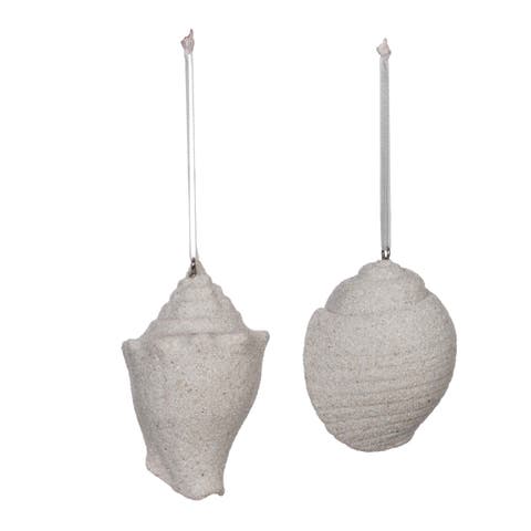 Sandy Shell Tree Ornament Assortment of 2