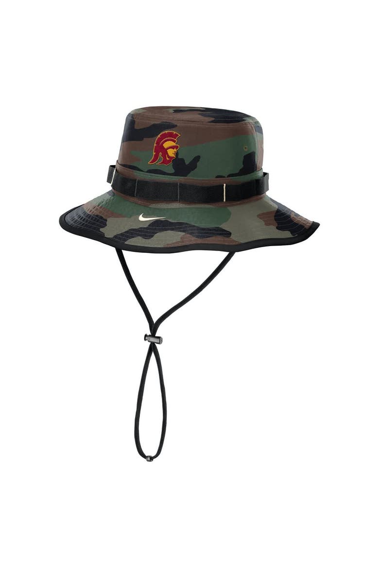 Men's Nike Camo USC Trojans 2025 Military Appreciation Boonie Dri-FIT Bucket Hat, Main, color, Camo