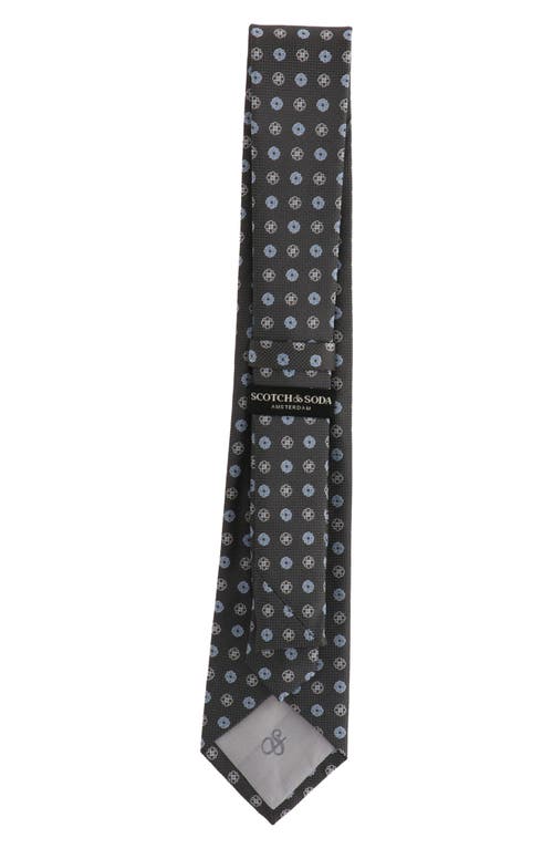 Scotch & Soda Flower Dot Tie In Silver