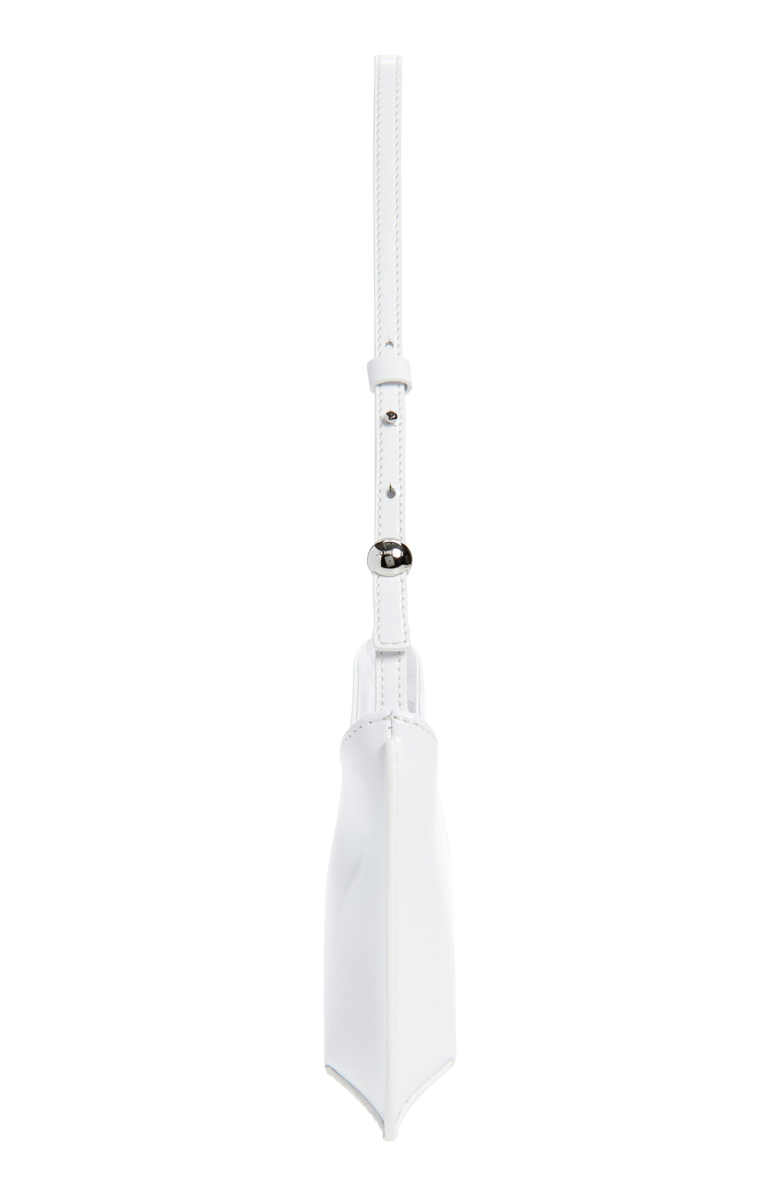 Le Bisou Leather Shoulder Bag, Alternate, color, WHITE