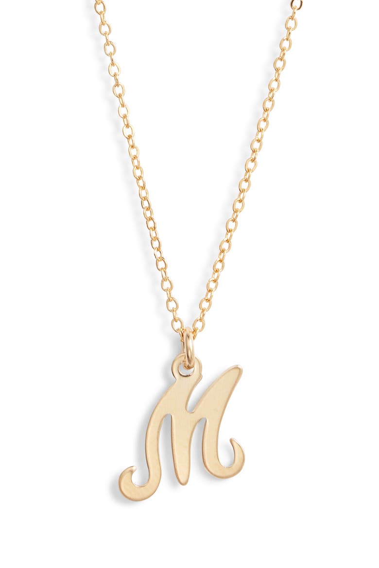 Gianna Initial Pendant Necklace, Main, color, GOLD / M