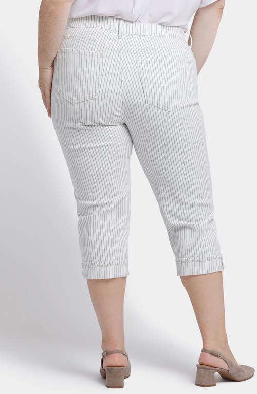 Nydj Marilyn Stripe Straight Leg Capri Jeans In Palencia Stripe