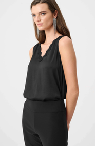 Joseph Ribkoff Recycled Satin Sleeveless V-Neck Top