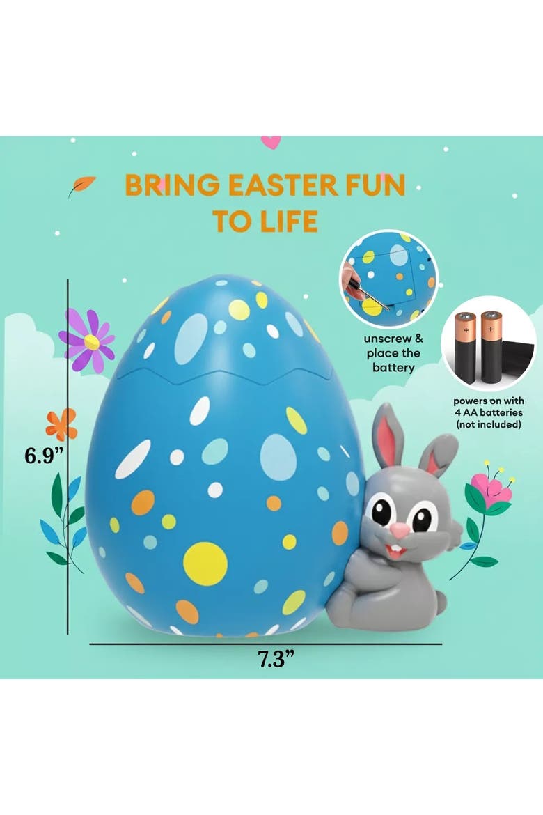 Easter Bunny Egg Bubble Maker Toy, Alternate, color, Blue