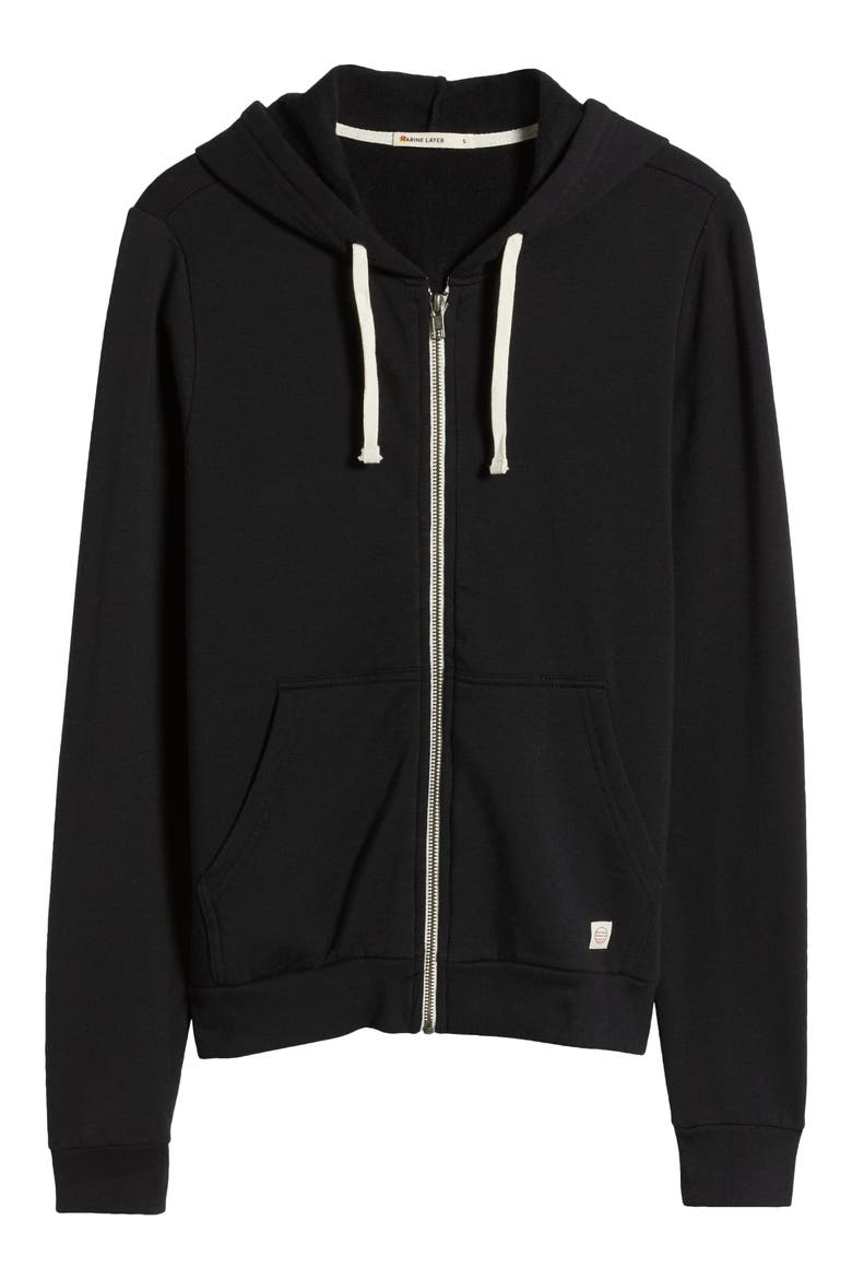 Afternoon Full Zip Hoodie, Alternate, color, BLACK