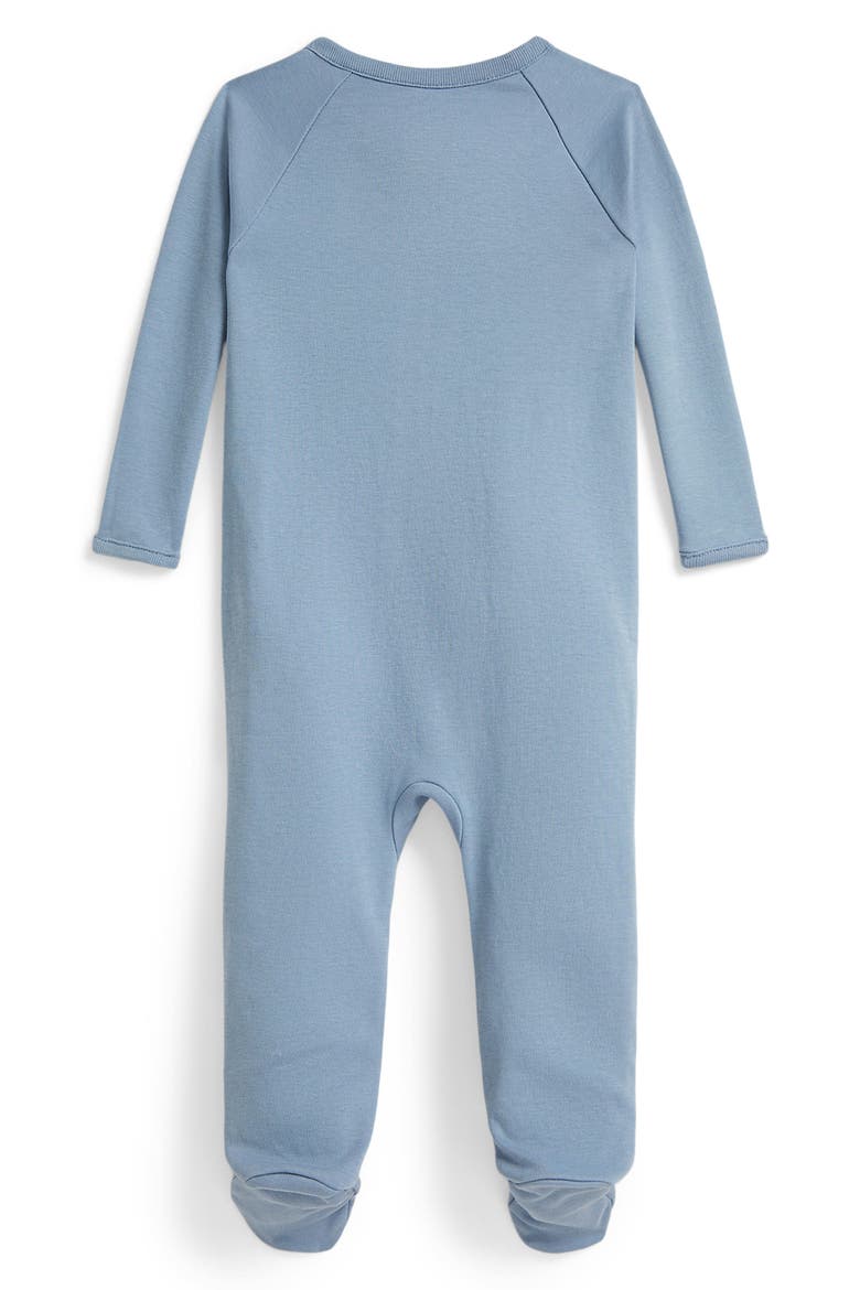 Cotton Interlock Footie, Alternate, color, VESSEL BLUE