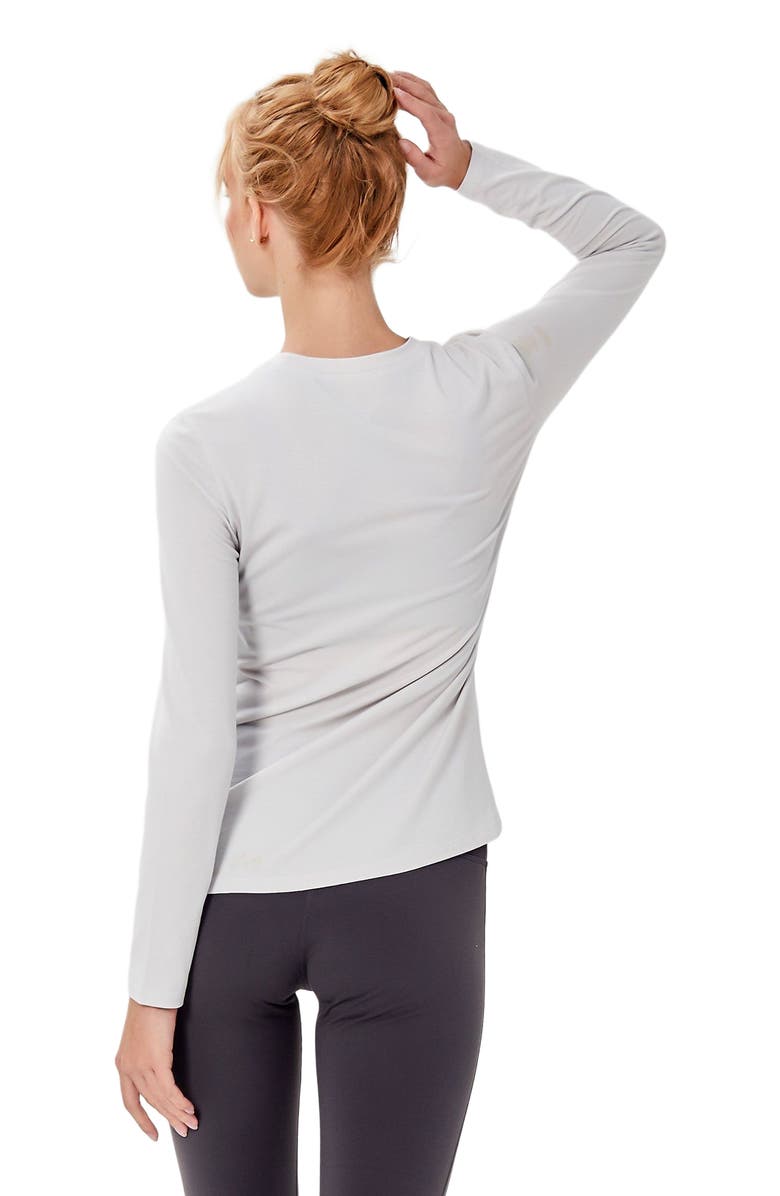 Rebody Active Pima Going Long Sleeve Top, Alternate, color, Ice Grey