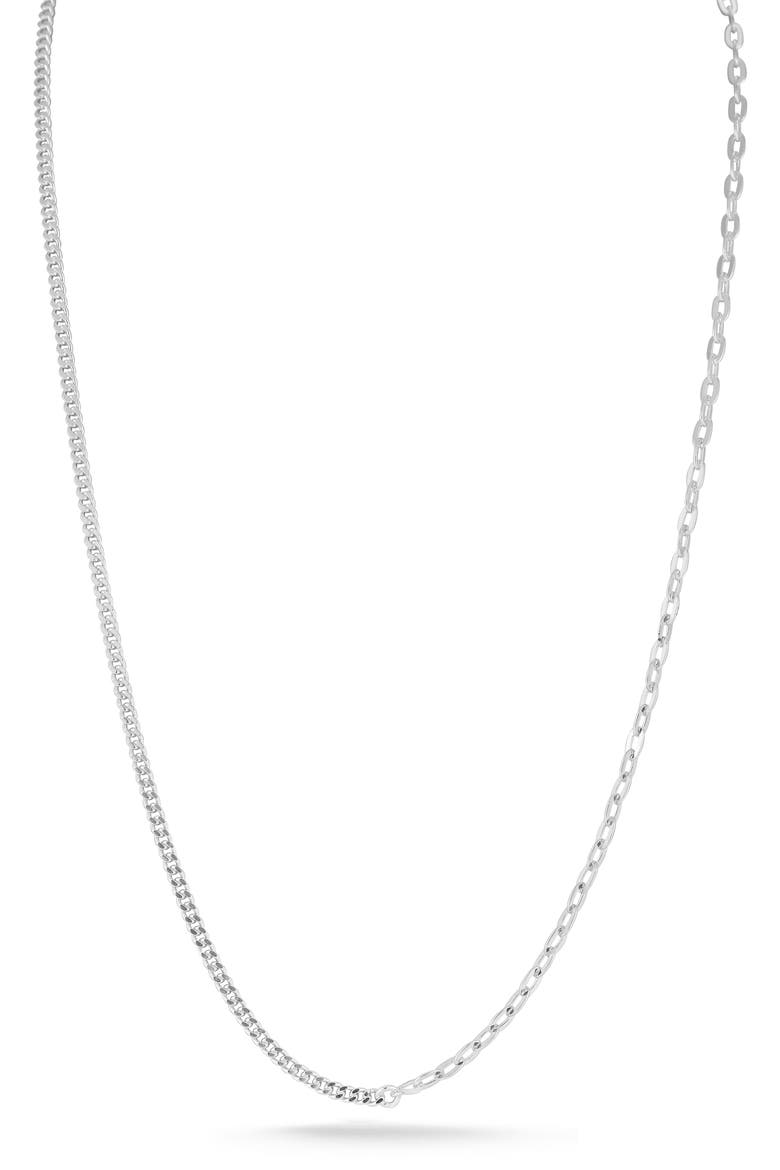 Sterling Silver Mixed Chain Necklace, Main, color, SILVER