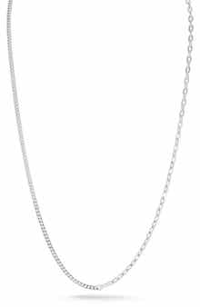 GLAZE JEWELRY Sterling Silver Mixed Chain Necklace