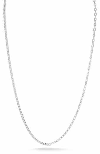 Sterling Silver Mixed Chain Necklace